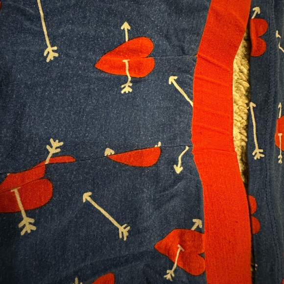 Designer- Little Bum Bums VDAY Heart Print Kids Pajama Set - Blue and Red - Picture 2 of 10